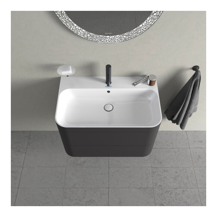 Duravit Möbelwaschtisch-Unterschrank Happy D.2 Plus 77,5x49cm, 1 HL, graph matt, 2 Schubk.