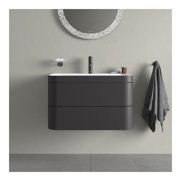 Duravit Möbelwaschtisch-Unterschrank Happy D.2 Plus 77,5x49cm, 1 HL, graph matt, 2 Schubk.