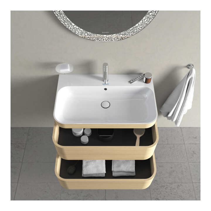 Duravit Möbelwaschtisch-Unterschrank Happy D.2 Plus 77,5x49cm, 1 HL, Medit. Ei, 2 Schubk.