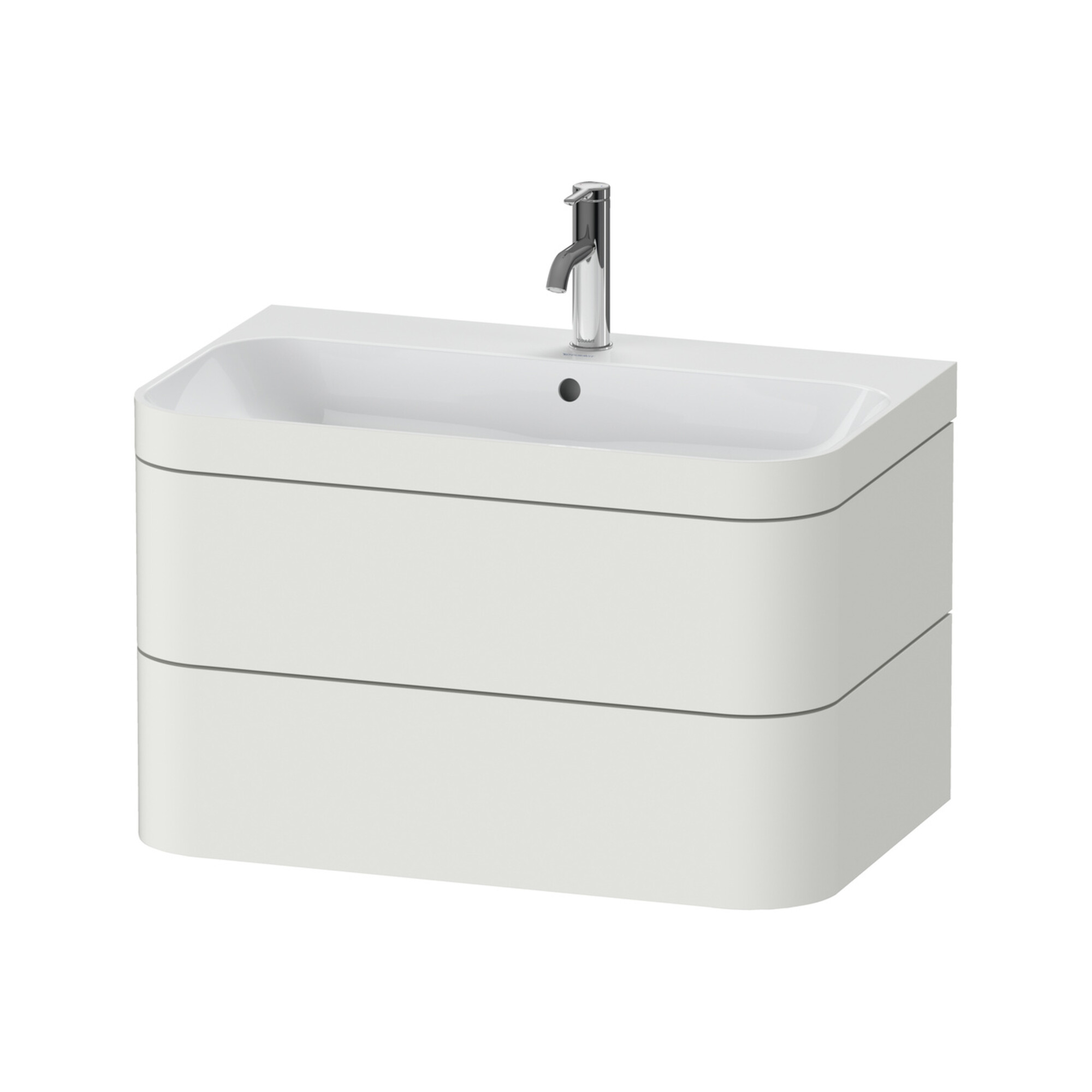 Duravit Möbelwaschtisch-Unterschrank Happy D.2 Plus 77,5x49cm, 1 HL, No we s-matt, 2 Schubk.