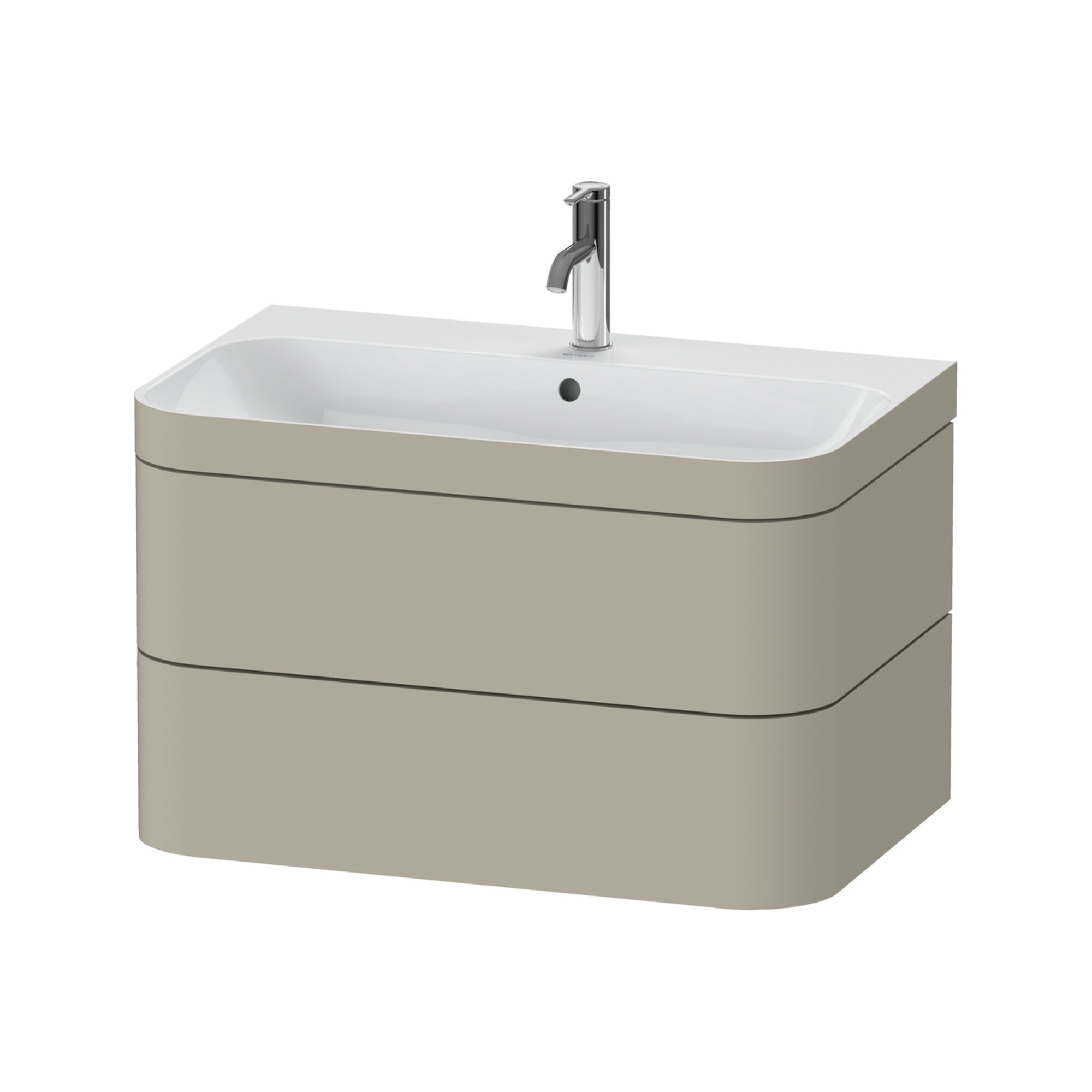 Duravit Möbelwaschtisch-Unterschrank Happy D.2 Plus 77,5x49cm, 1 HL, Tau s-matt, 2 Schubk.