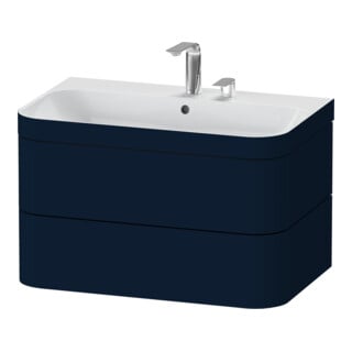 Duravit Möbelwaschtisch-Unterschrank Happy D.2 Plus 77,5x49cm, 2 HL, blau s-matt, 2 Schubk.