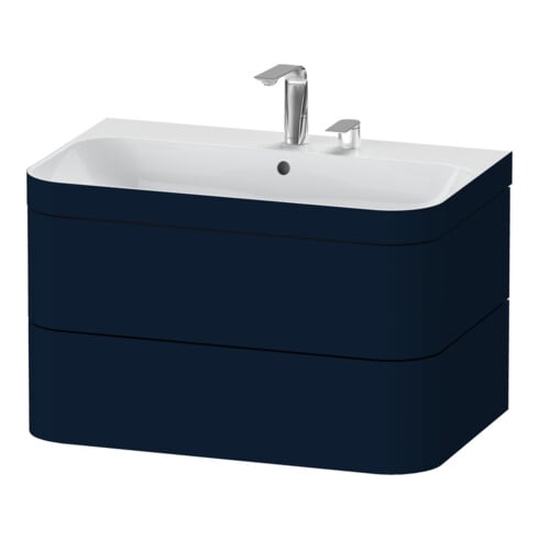 Duravit Möbelwaschtisch-Unterschrank Happy D.2 Plus 77,5x49cm, 2 HL, blau s-matt, 2 Schubk.
