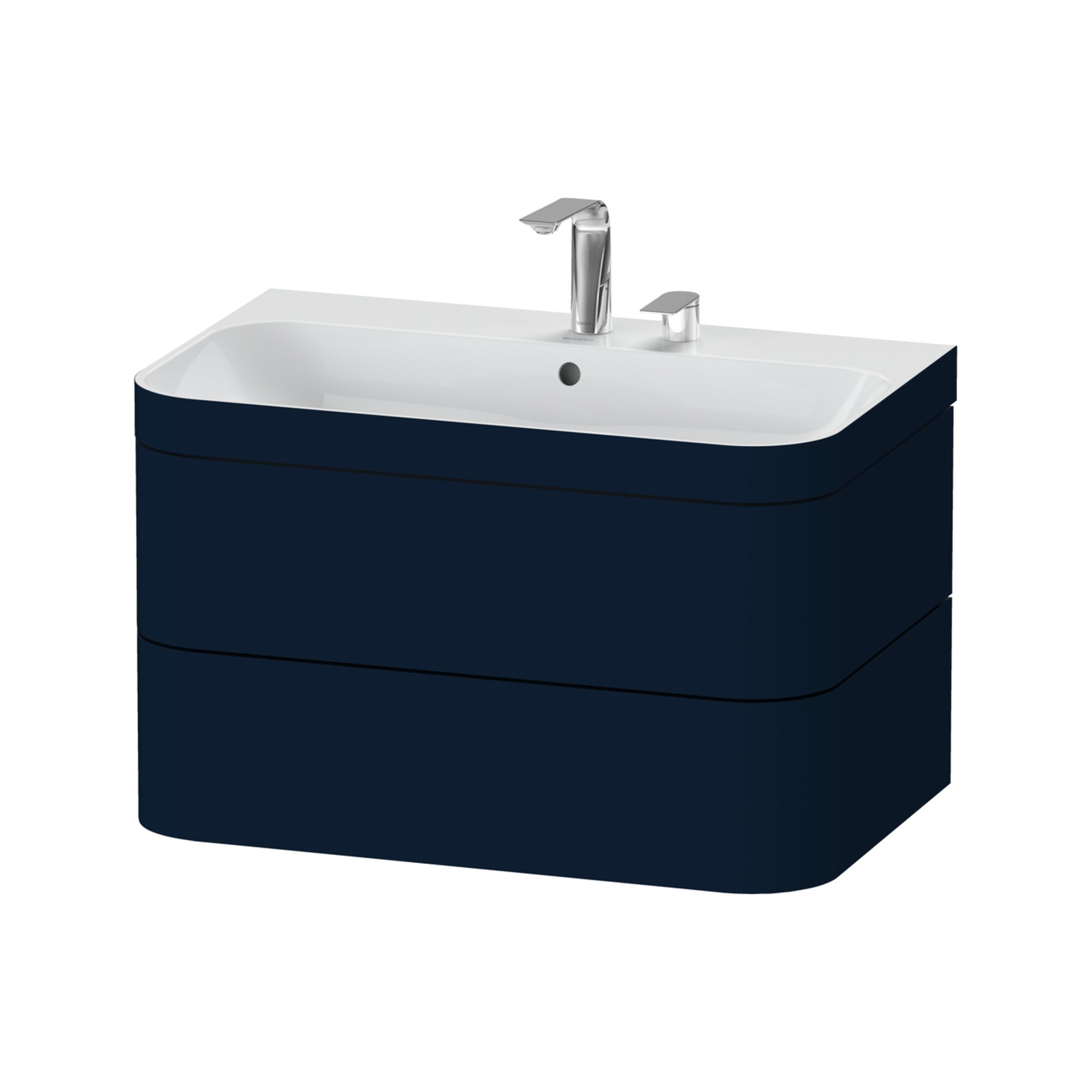 Duravit Möbelwaschtisch-Unterschrank Happy D.2 Plus 77,5x49cm, 2 HL, blau s-matt, 2 Schubk.