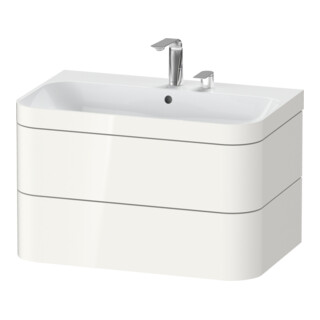 Duravit Möbelwaschtisch-Unterschrank Happy D.2 Plus 77,5x49cm, 2 HL, we hgl, 2 Schubkästen