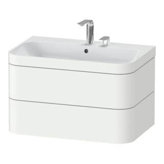 Duravit Möbelwaschtisch-Unterschrank Happy D.2 Plus 77,5x49cm, 2 HL, we s-matt, 2 Schubk.