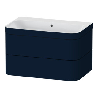 Duravit Möbelwaschtisch-Unterschrank Happy D.2 Plus 77,5x49cm, o. HL, blau s-matt, 2 Schubk.