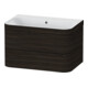 Duravit Möbelwaschtisch-Unterschrank Happy D.2 Plus 77,5x49cm, o. HL, Nussb geb., 2 Schubk.
