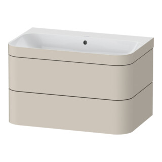 Duravit Möbelwaschtisch-Unterschrank Happy D.2 Plus 77,5x49cm, o. HL, Tau matt, 2 Schubk.