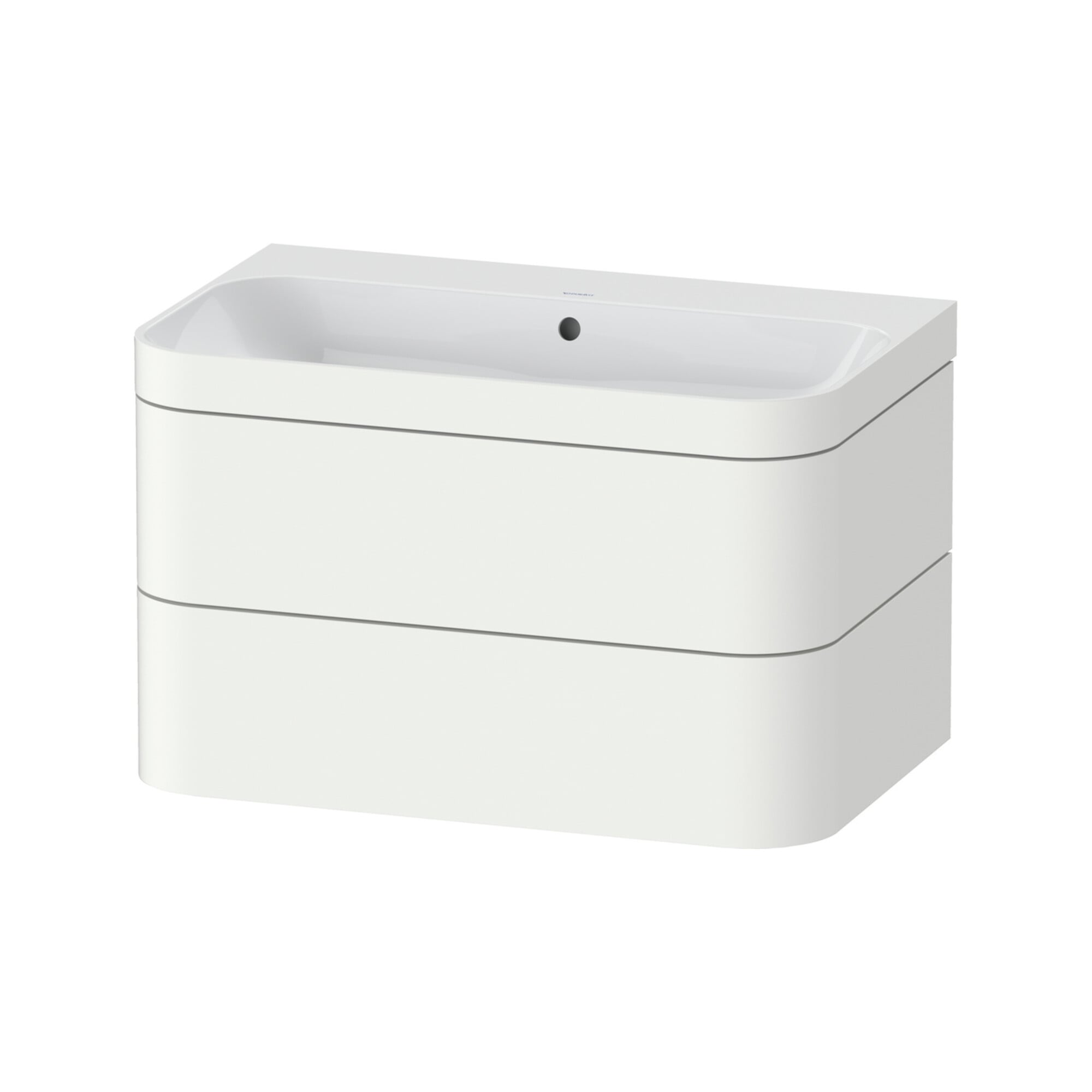 Duravit Möbelwaschtisch-Unterschrank Happy D.2 Plus 77,5x49cm, o. HL, we s-matt, 2 Schubk.