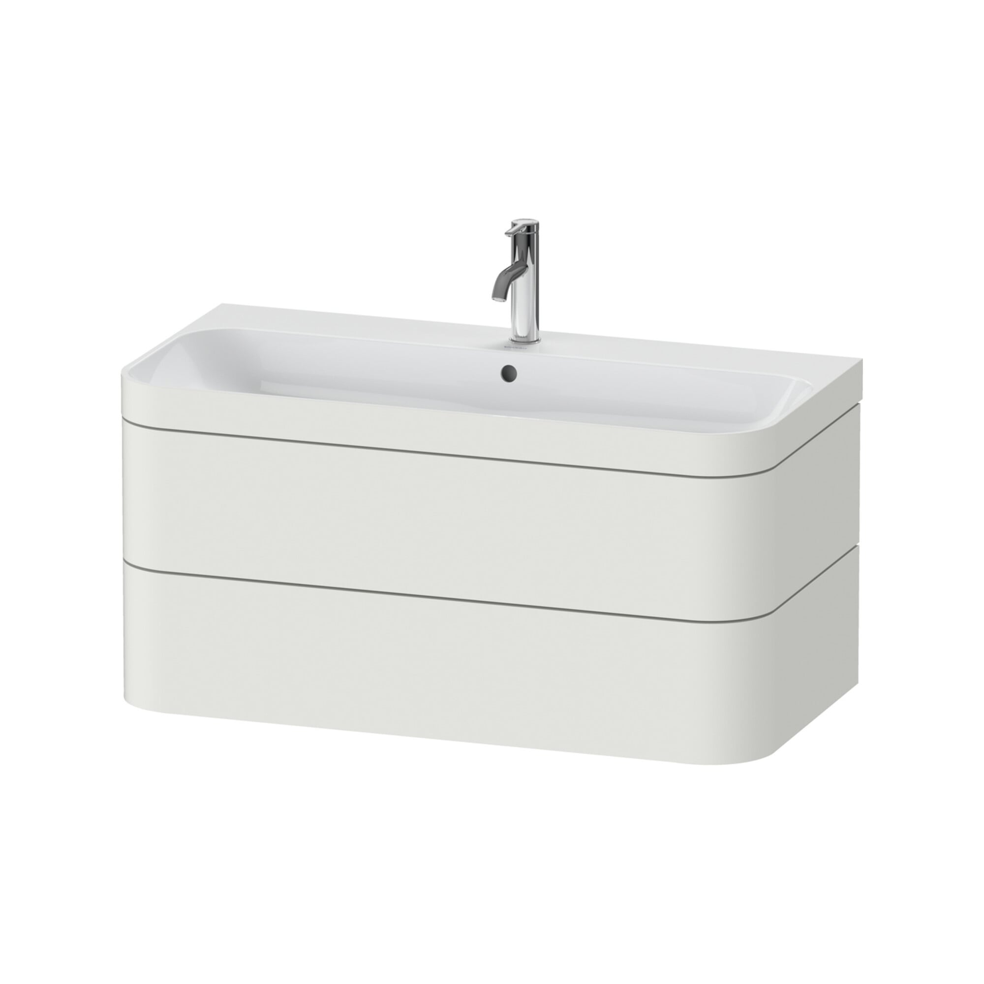 Duravit Möbelwaschtisch-Unterschrank Happy D.2 Plus 97,5x49cm, 1 HL, No we s-matt, 2 Schubk.