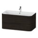 Duravit Möbelwaschtisch-Unterschrank Happy D.2 Plus 97,5x49cm, 1 HL, Nussb geb., 2 Schubk.