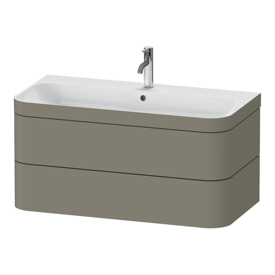 Duravit Möbelwaschtisch-Unterschrank Happy D.2 Plus 97,5x49cm, 1 HL, st-g s-matt, 2 Schubk.