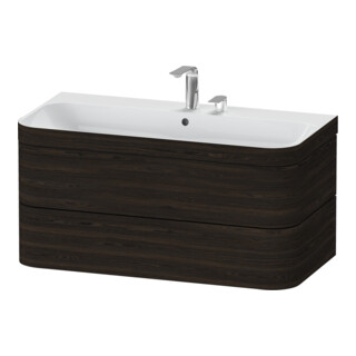Duravit Möbelwaschtisch-Unterschrank Happy D.2 Plus 97,5x49cm, 2 HL, Nussb geb., 2 Schubk.