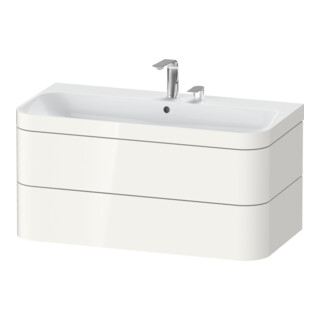 Duravit Möbelwaschtisch-Unterschrank Happy D.2 Plus 97,5x49cm, 2 HL, we hgl, 2 Schubkästen