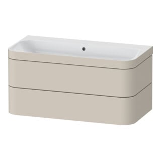 Duravit Möbelwaschtisch-Unterschrank Happy D.2 Plus 97,5x49cm, o. HL, Tau matt, 2 Schubk.
