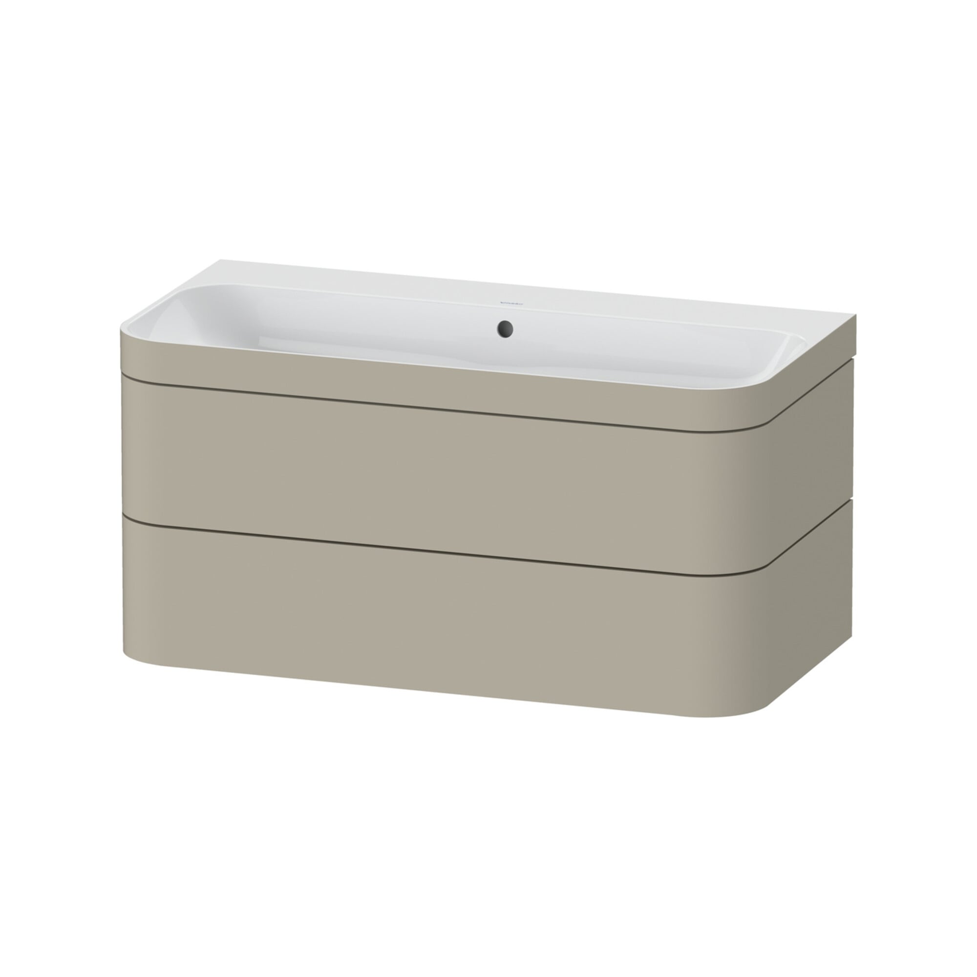 Duravit Möbelwaschtisch-Unterschrank Happy D.2 Plus 97,5x49cm, o. HL, Tau s-matt, 2 Schubk.