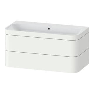Duravit Möbelwaschtisch-Unterschrank Happy D.2 Plus 97,5x49cm, o. HL, we s-matt, 2 Schubk.