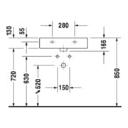 Duravit Möbelwaschtisch Vero 60x47cm, we, m HL, m ÜL, m Hahnlochbank-5