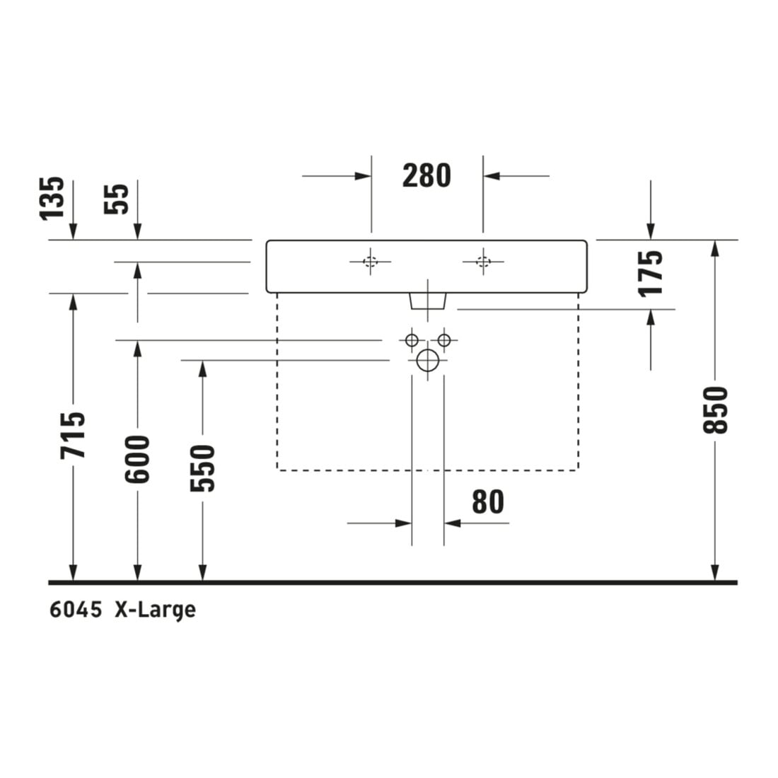 Duravit Möbelwaschtisch Vero 80x47cm, we, m HL, m ÜL, m Hahnlochbank