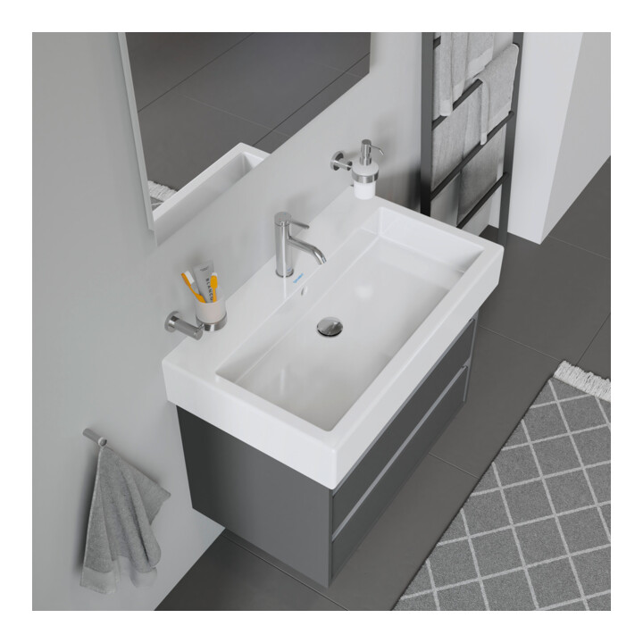 Duravit Möbelwaschtisch Vero 80x47cm, we, m HL, m ÜL, m Hahnlochbank
