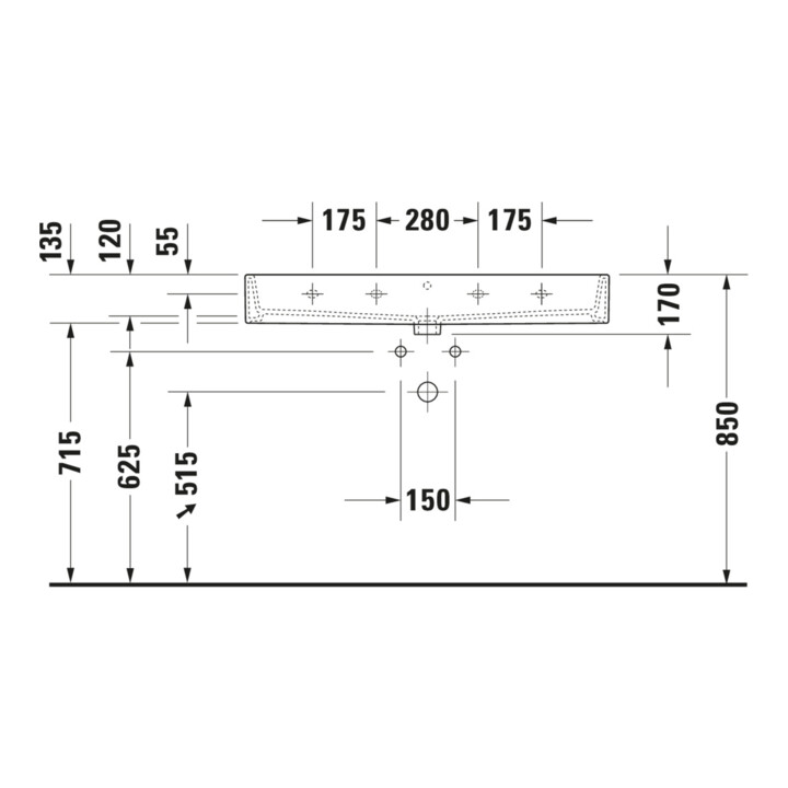 Duravit Möbelwaschtisch Vero Air 100x47cm, we, m HL, o. ÜL, m HLB