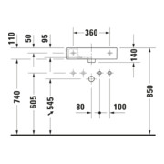 Duravit Möbelwaschtisch Vero Air 50x25cm, o. ÜL, m HLB, HL links, weiß-5