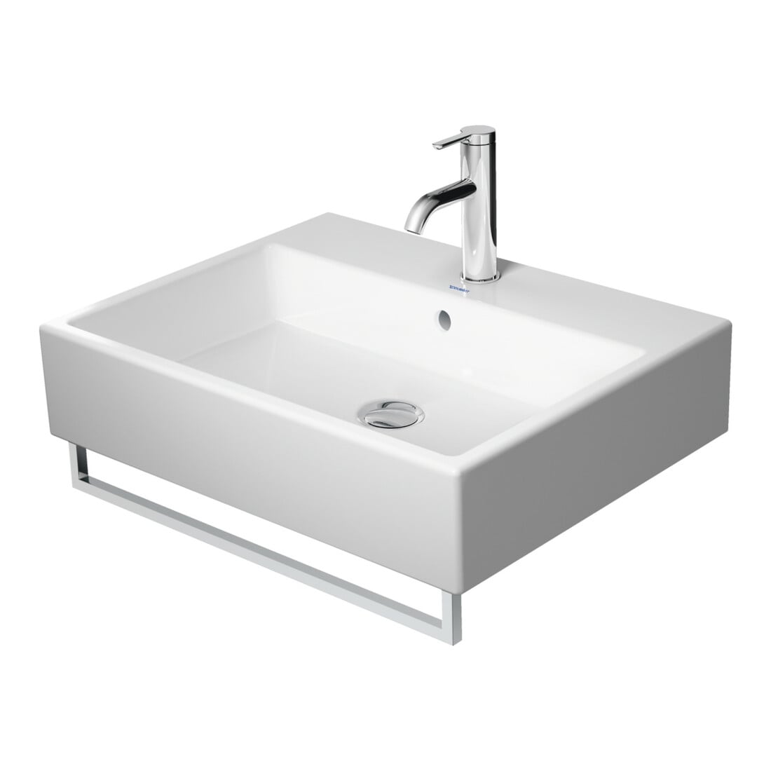 Duravit Möbelwaschtisch Vero Air 60x47cm, we, o. HL, ÜL, mit Hahnlochbank