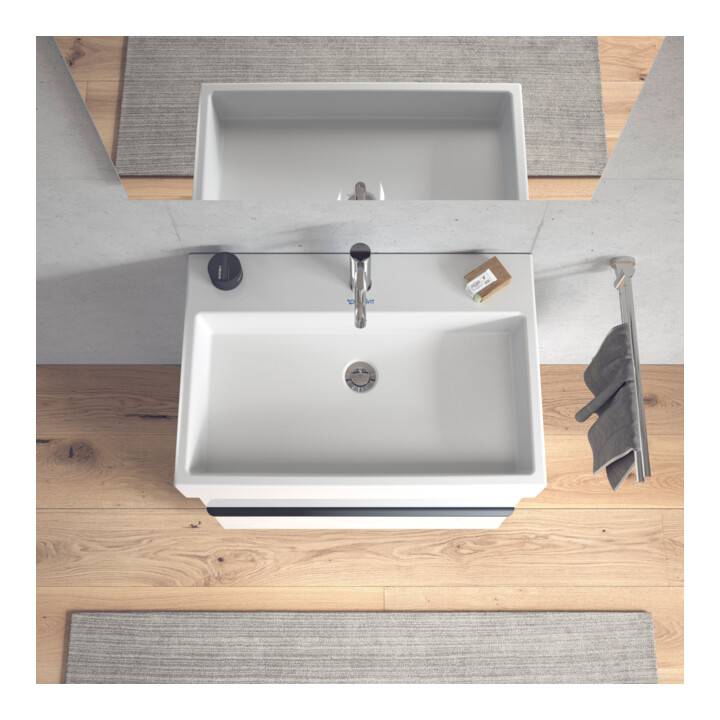 Duravit Möbelwaschtisch Vero Air 70x47cm, we, m HL, ÜL, Hahnlochbank