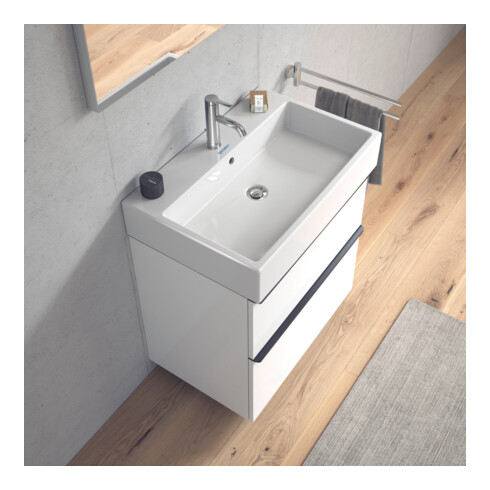 Duravit Möbelwaschtisch Vero Air 70x47cm, we, m HL, ÜL, Hahnlochbank