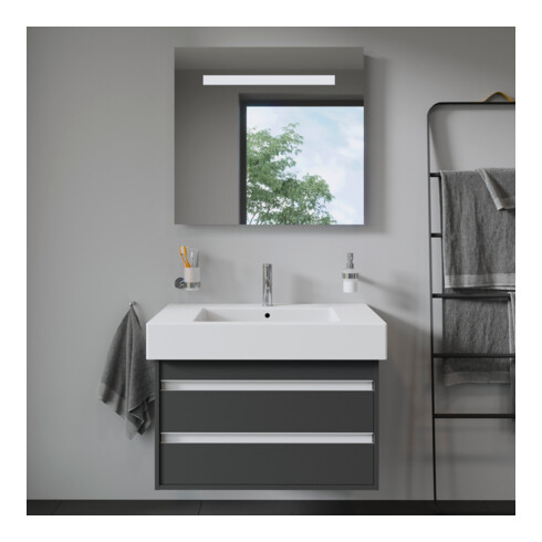 Duravit Möbelwaschtisch Vero m HL, ÜL, Hahnlochbank, 85x49cm, weiß