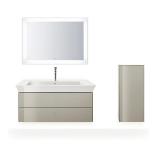 Duravit Möbelwaschtisch White Tulip 105,5x49cm, m HL, we, m ÜL, Hahnlochbank