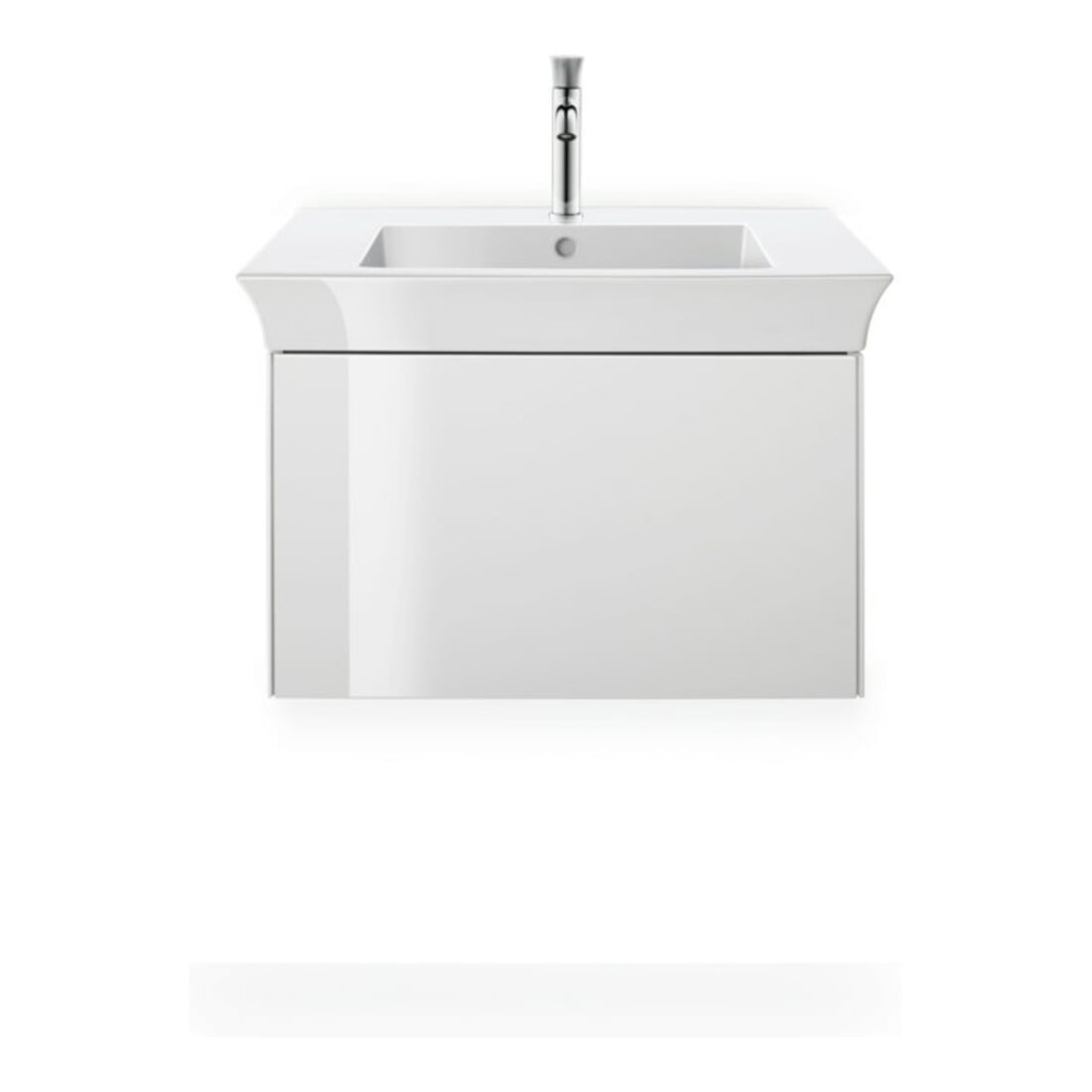 Duravit Möbelwaschtisch White Tulip 75x49cm, m HL, we, m ÜL, Hahnlochbank