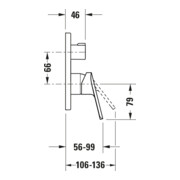 Duravit No. 1 Fertigmontageset UP-Einh-Brausem., m Umst-V, 2 Verb, chr-4