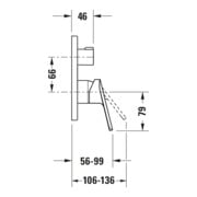 Duravit No. 1 Fertigmontageset UP-WA.-EHM, 2 Verb, Sicherheitskomb., ch-4