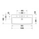 Duravit No. 1 Meuble lavabo 100x46 cm, avec trop-plein, tablette mitigeur, blanc-2