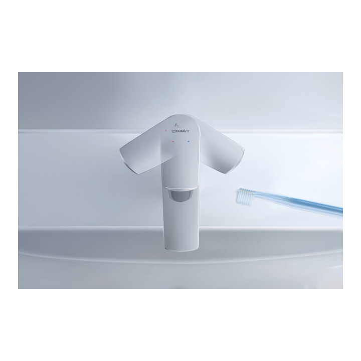 Duravit No. 1 Mitigeur lavabo mono-commande S avec vidage à tirette, bec 100 mm, chrome