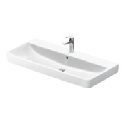 Duravit No. 1 Möbelwaschtisch 100x46cm, m HL, ÜL, Hahnlochbank, weiß