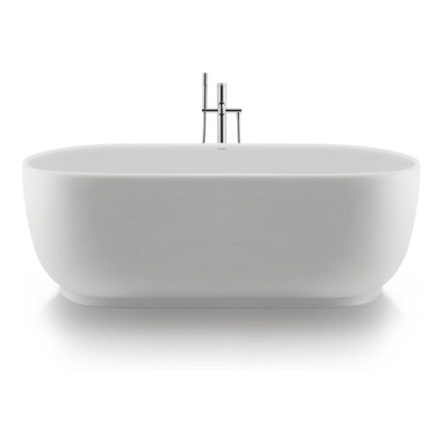 Duravit Oval-Badewanne Luv 160x75x46cm, frei., 2 RS, matt-weiß