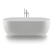 Duravit Oval-Badewanne Luv 160x75x46cm, frei., 2 RS, matt-weiß