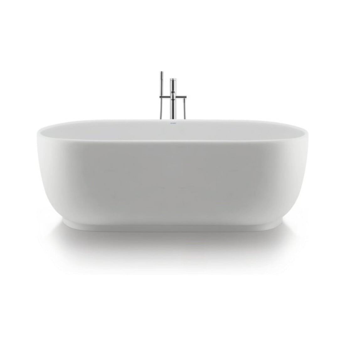 Duravit Oval-Badewanne Luv 160x75x46cm, frei., 2 RS, matt-weiß