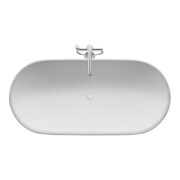 Duravit Oval-Badewanne Luv 160x75x46cm, frei., 2 RS, matt-weiß-3