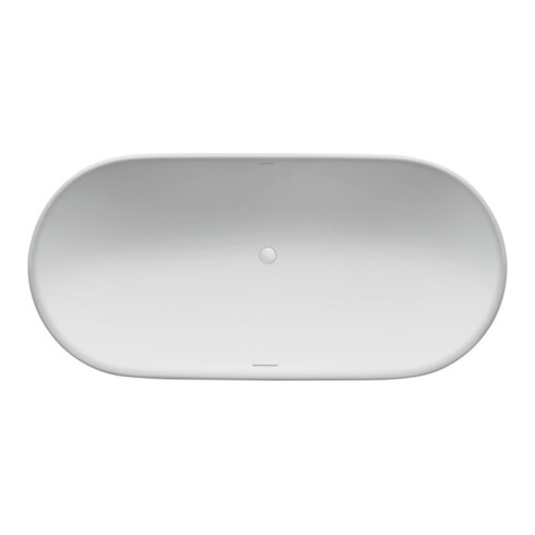 Duravit Oval-Badewanne Luv 160x75x46cm, frei., 2 RS, matt-weiß