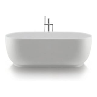 Duravit Oval-Badewanne Luv 180x85x46cm, frei., 2 RS, matt-weiß