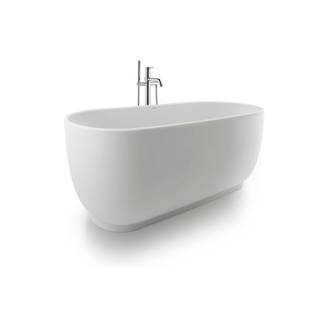 Duravit Oval-Badewanne Luv 180x85x46cm, frei., 2 RS, matt-weiß