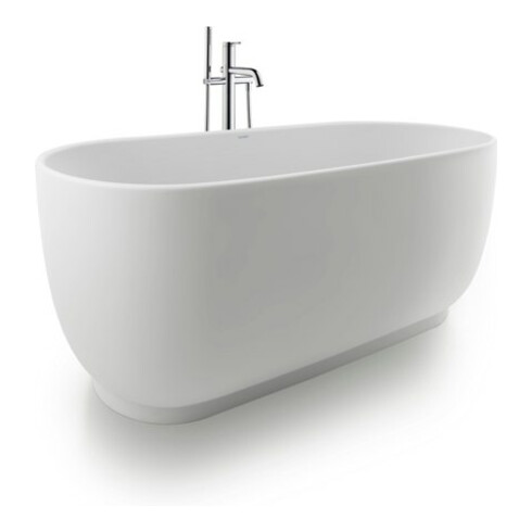 Duravit Oval-Badewanne Luv 180x85x46cm, frei., 2 RS, matt-weiß