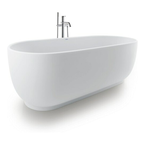 Duravit Oval-Badewanne Luv 180x85x46cm, frei., 2 RS, matt-weiß
