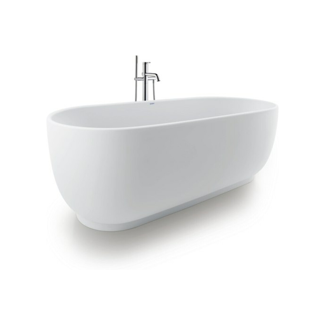 Duravit Oval-Badewanne Luv 180x85x46cm, frei., 2 RS, matt-weiß