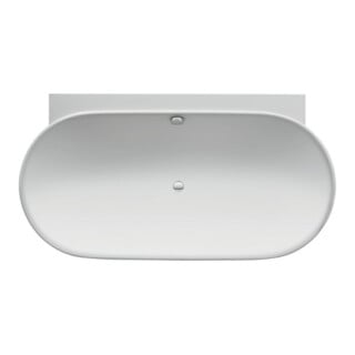 Duravit Oval-Badewanne Luv 180x95x46cm, Vorw., 2 RS, matt-weiß