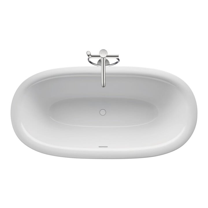 Duravit Oval-Badewanne White Tulip 160x80x48cm, frei., 2 RS, weiß